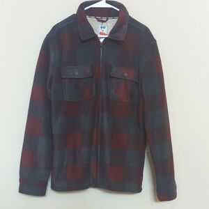 NWT Voyager Men's Red and Gray Plaid Jacket